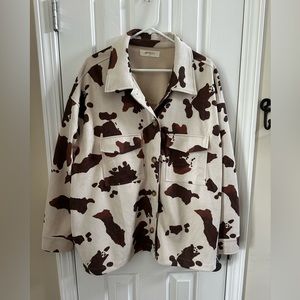 Arula Suede Cow Print Jacket 2X
